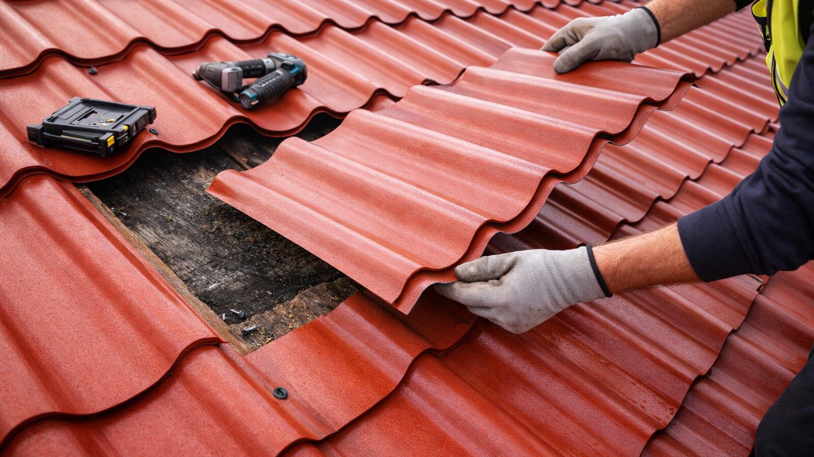 Ремонт металлочерепицы: типовые проблемы