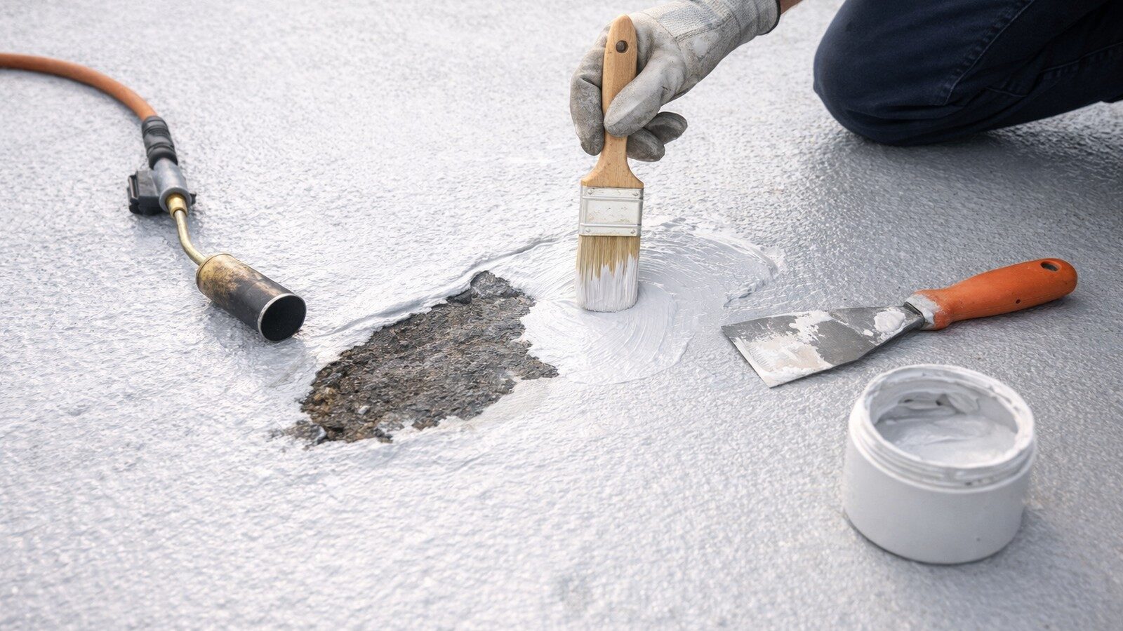 Ремонт наливной (напыляемой) кровли TORTOIS TORPUR: типовые дефекты и решения