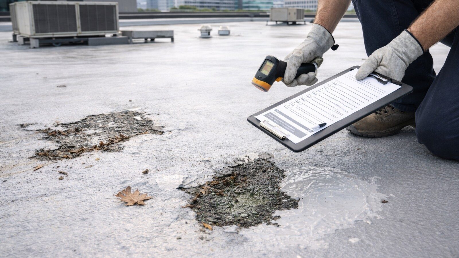 Ремонт плоской кровли: признаки износа