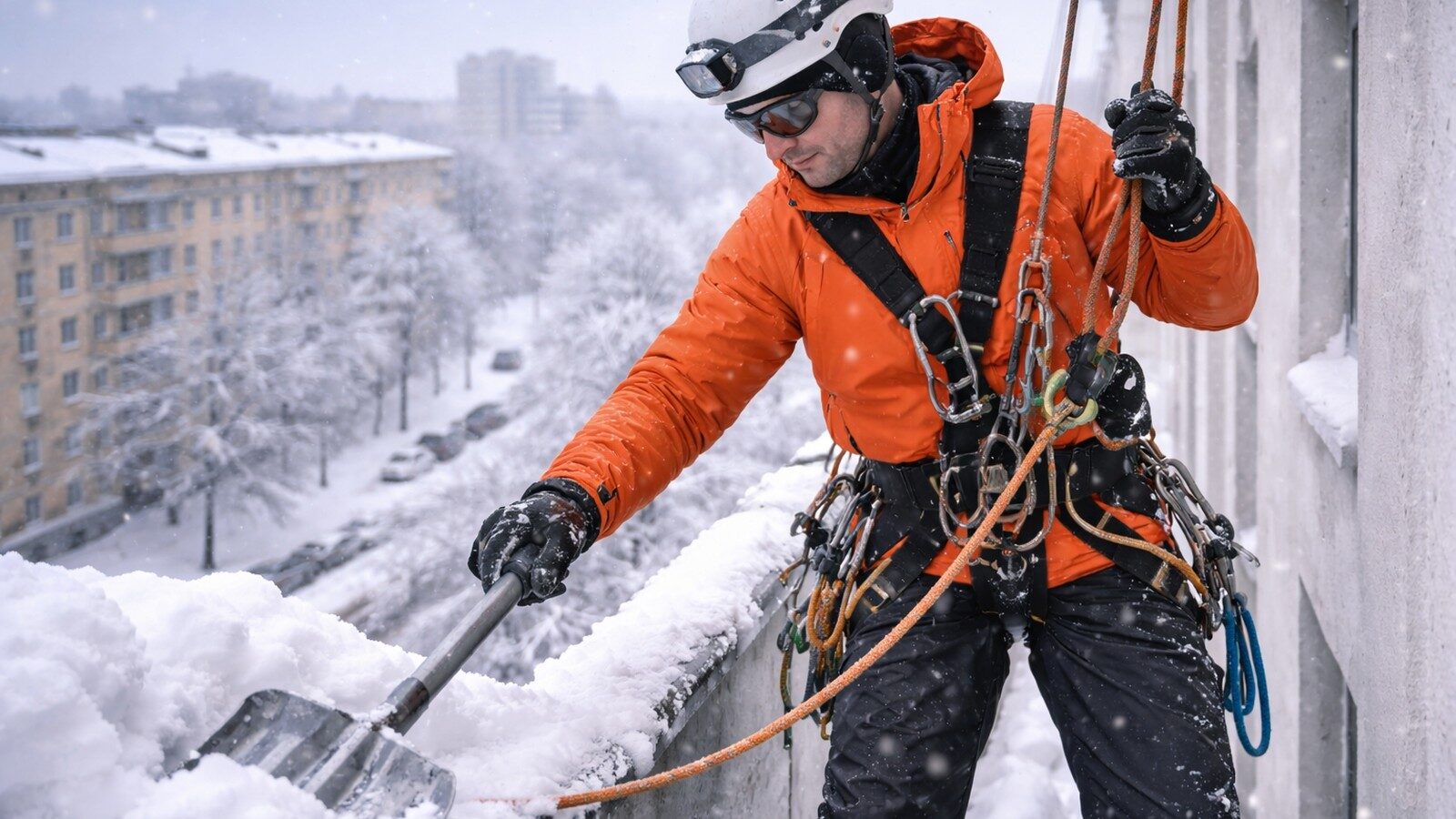Высотные работы зимой: что можно делать безопасно