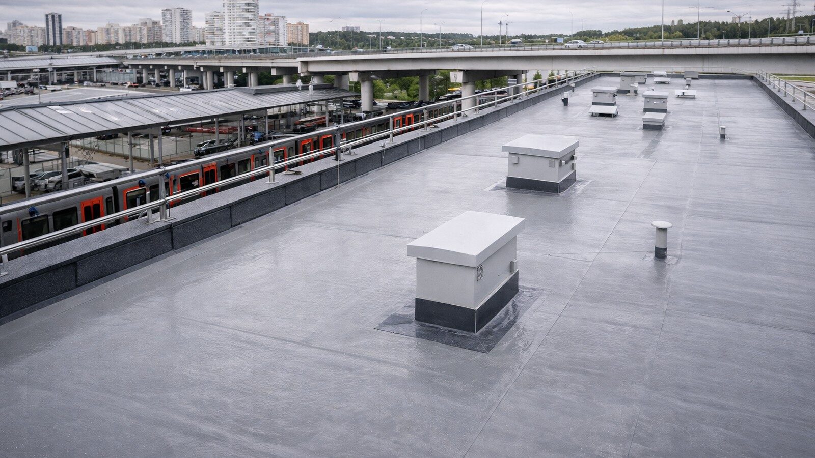 Станция МЦД‑2 Пенягино — ремонт битумной кровли